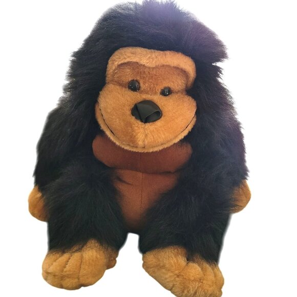 Large Soft Plush 14" Sitting Gorilla Stuffed Animal by Toy Factory - Picture 1 of 10